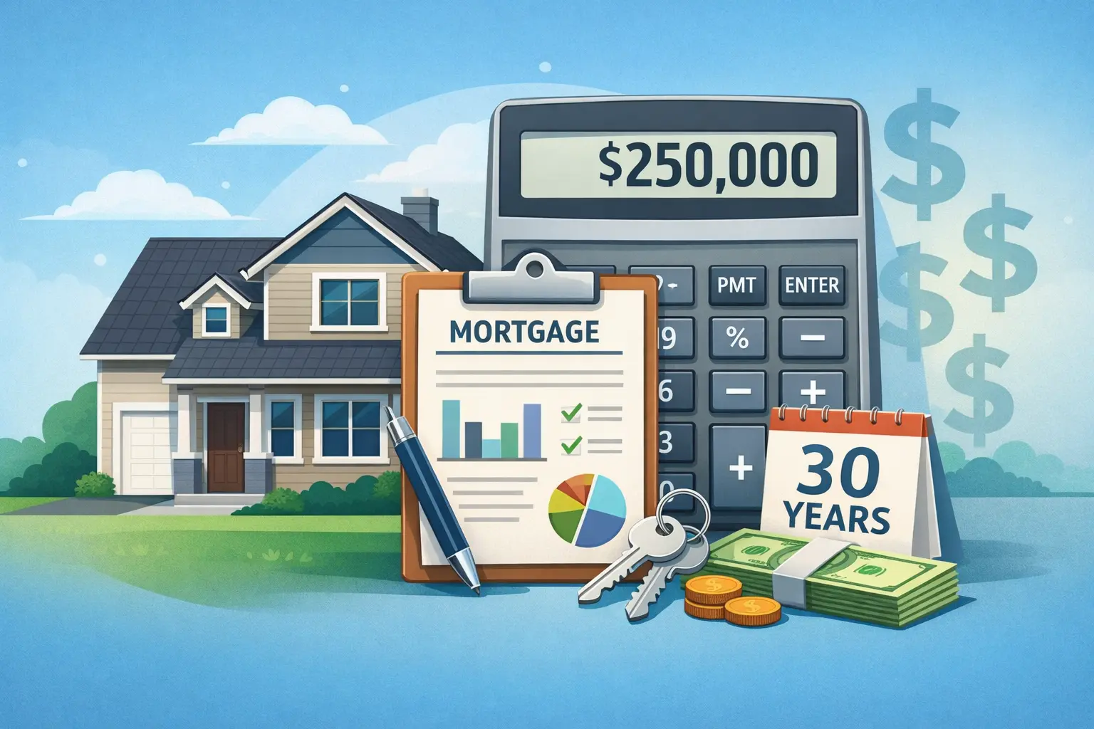 $250,000 Mortgage on a 30-Year Loan: Monthly Payment Explained